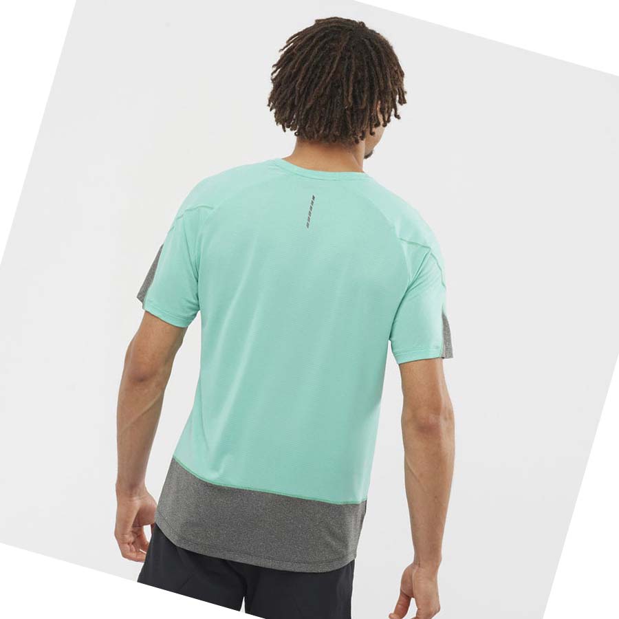 Camiseta Salomon CROSS RUN Hombre Verde Menta | MX 3227WNB